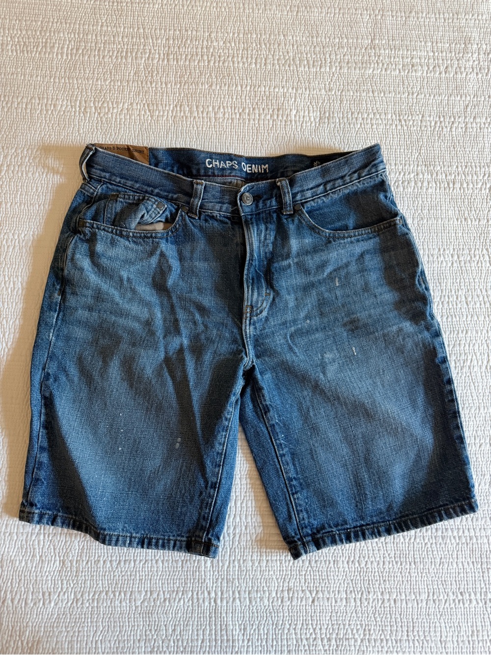 Chaps Dark Blue Denim Jean Shorts